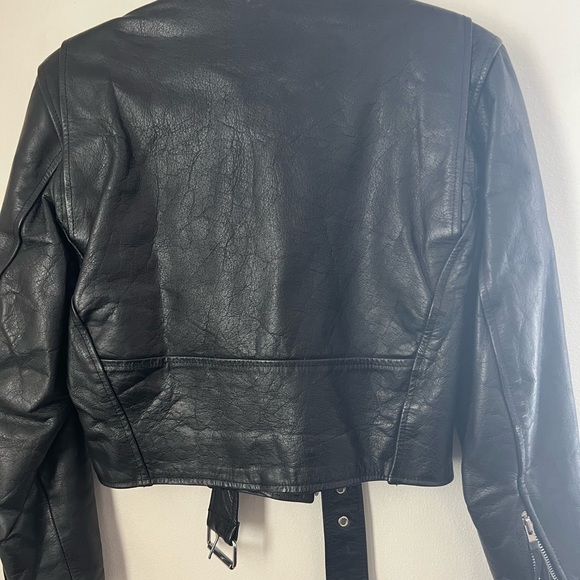 FIRST Genuine Leather moto jacket, vintage, size M - Picture 2 of 4